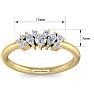 1/3 Carat Round and Marquise Diamond Ring In 14 Karat Yellow Gold Image-5