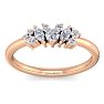 1/3 Carat Round and Marquise Diamond Ring In 14 Karat Rose Gold Image-1