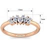 1/3 Carat Round and Marquise Diamond Ring In 14 Karat Rose Gold Image-5