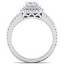 1 1/2 Carat Princess Shape Double Halo Diamond Engagement Ring In 14 Karat White Gold Image-3