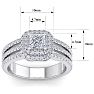 1 1/2 Carat Princess Shape Double Halo Diamond Engagement Ring In 14 Karat White Gold Image-5