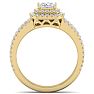 1 1/2 Carat Princess Shape Double Halo Diamond Engagement Ring In 14 Karat Yellow Gold Image-3