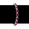 Ruby Bracelet; Ruby Tennis Bracelet; 11 Carat Oval Shape Ruby and Diamond Bracelet In 14 Karat White Gold Image-5