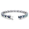 8 1/2 Carat Oval Shape Mystic Topaz and Diamond Bracelet In 14 Karat White Gold, 7 Inches Image-2