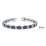 8 1/2 Carat Oval Shape Mystic Topaz and Diamond Bracelet In 14 Karat White Gold, 7 Inches Image-4