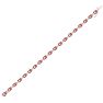 9 Carat Oval Shape Morganite Bracelet With Diamonds In 14 Karat White Gold, 7 Inches Image-3