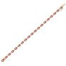 9 Carat Oval Shape Morganite Bracelet With Diamonds In 14 Karat Yellow Gold, 7 Inches Image-3