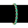 9 Carat Oval Shape Emerald and Diamond Bracelet In 14 Karat Yellow Gold, 9 Carat Oval Shape Emerald and Diamond Bracelet In 14 Karat Yellow Gold, 7 Inches Image-5