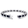 12 Carat Oval Shape Sapphire and Diamond Bracelet In 14 Karat White Gold, 12 Carat Oval Shape Sapphire and Diamond Bracelet In 14 Karat White Gold, 7 Inches Image-2