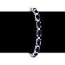 12 Carat Oval Shape Sapphire and Diamond Bracelet In 14 Karat White Gold, 12 Carat Oval Shape Sapphire and Diamond Bracelet In 14 Karat White Gold, 7 Inches Image-5