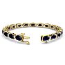 12 Carat Oval Shape Sapphire and Diamond Bracelet In 14 Karat Yellow Gold, 7 Inches Image-2