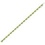 10 Carat Oval Shape Peridot and Diamond Bracelet In 14 Karat White Gold, 7 Inches Image-3