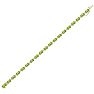 10 Carat Oval Shape Peridot and Diamond Bracelet In 14 Karat Yellow Gold, 7 Inches Image-3