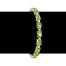 10 Carat Oval Shape Peridot and Diamond Bracelet In 14 Karat Yellow Gold, 7 Inches Image-5