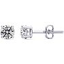 1 Carat Colorless Diamond Stud Earrings In 14 Karat White Gold Image-1