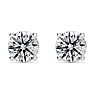 1 Carat Colorless Diamond Stud Earrings In 14 Karat White Gold Image-3