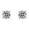 1.65 Carat Colorless Diamond Stud Earrings 14 Karat White Gold Image-2