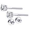 1.65 Carat Colorless Diamond Stud Earrings 14 Karat White Gold Image-3