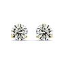 1.10 Carat Colorless Diamond Stud Earrings In Martini Setting, 14 Karat Yellow Gold Image-2