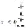 1.45 Carat Colorless Diamond Stud Earrings in 14 Karat White Gold Martini Setting Image-3