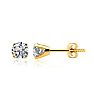 1.45 Carat Colorless Diamond Stud Earrings In 14 Karat Yellow Gold Image-1