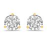 1.40 Carat Colorless Diamond Stud Earrings in 14 Karat Yellow Gold Martini Setting Image-2