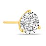 1.40 Carat Colorless Diamond Stud Earrings in 14 Karat Yellow Gold Martini Setting Image-3