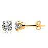 1.30 Carat Colorless Diamond Stud Earrings In 14 Karat Yellow Gold. Incredible Blowout Price! Limited Quantity! Image-1