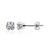 1.20 Carat Colorless Diamond Stud Earrings In 14 Karat White Gold. Rare Size, Amazing Price! Image-1