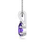 1/2 Carat Pear Shape Amethyst Necklace In Sterling Silver, 18 Inches Image-3