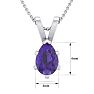 1/2 Carat Pear Shape Amethyst Necklace In Sterling Silver, 18 Inches Image-5