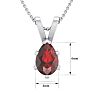 Garnet Necklace: Garnet Jewelry: 1/2 Carat Pear Shape Garnet Necklace In Sterling Silver, 18 Inches Image-5