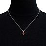 Garnet Necklace: Garnet Jewelry: 1/2 Carat Pear Shape Garnet Necklace In Sterling Silver, 18 Inches Image-6