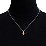 1/2 Carat Pear Shape Morganite Necklace In Sterling Silver With 18 Inch Chain Image-6