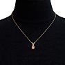 1/2 Carat Pear Shape Morganite Necklace In 14K Yellow Gold Over Sterling Silver With 18 Inch Chain Image-6