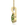 1/2 Carat Pear Shape Peridot Necklace In 14K Yellow Gold Over Sterling Silver, 18 Inches Image-3