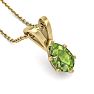 1/2 Carat Pear Shape Peridot Necklace In 14K Yellow Gold Over Sterling Silver, 18 Inches Image-4