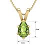 1/2 Carat Pear Shape Peridot Necklace In 14K Yellow Gold Over Sterling Silver, 18 Inches Image-5