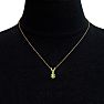 1/2 Carat Pear Shape Peridot Necklace In 14K Yellow Gold Over Sterling Silver, 18 Inches Image-6