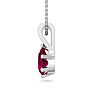1/2 Carat Pear Shape Ruby Necklace In Sterling Silver, 18 Inches Image-3
