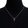 1/2 Carat Pear Shape Ruby Necklace In Sterling Silver, 18 Inches Image-6