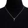 1/2 Carat Pear Shape Sapphire Necklace In Sterling Silver, 18 Inches Image-6