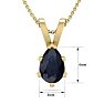 1/2 Carat Pear Shape Sapphire Necklace In 14K Yellow Gold Over Sterling Silver, 18 Inches Image-5