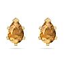 1 Carat Pear Shape Citrine Stud Earrings In 14K Yellow Gold Over Sterling Silver Image-4