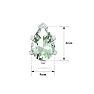 1 Carat Pear Shape Green Amethyst Stud Earrings In Sterling Silver Image-5