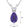 3/4 Carat Pear Shape Amethyst Necklace In Sterling Silver, 18 Inches Image-5