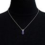 3/4 Carat Pear Shape Amethyst Necklace In Sterling Silver, 18 Inches Image-6