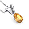 3/4 Carat Pear Shape Citrine Necklace In Sterling Silver, 18 Inches Image-4