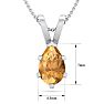 3/4 Carat Pear Shape Citrine Necklace In Sterling Silver, 18 Inches Image-5