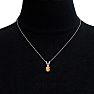 3/4 Carat Pear Shape Citrine Necklace In Sterling Silver, 18 Inches Image-6